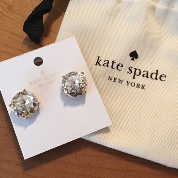 HP 8/1💟 Kate Spade Large Crystal Stud Earrings - Picture 4 of 8